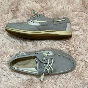 Gray sperry topsiders size 7